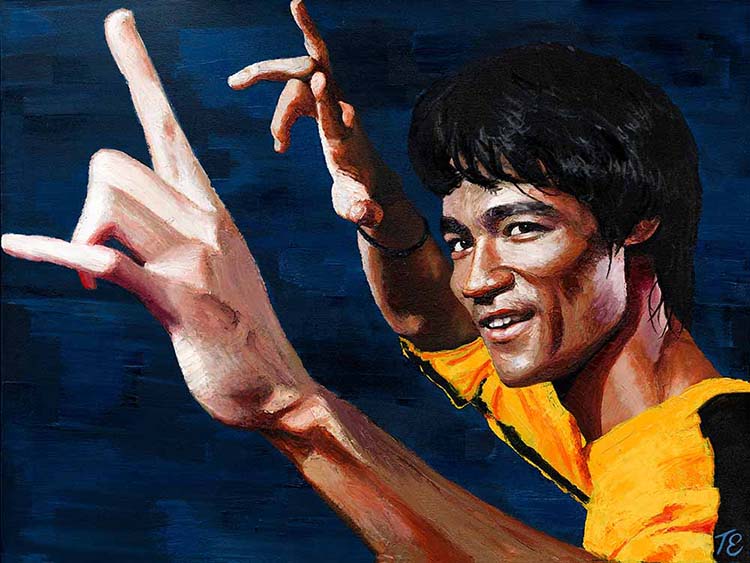 Be Like Water - portrait oil on canvas by Ted Elston