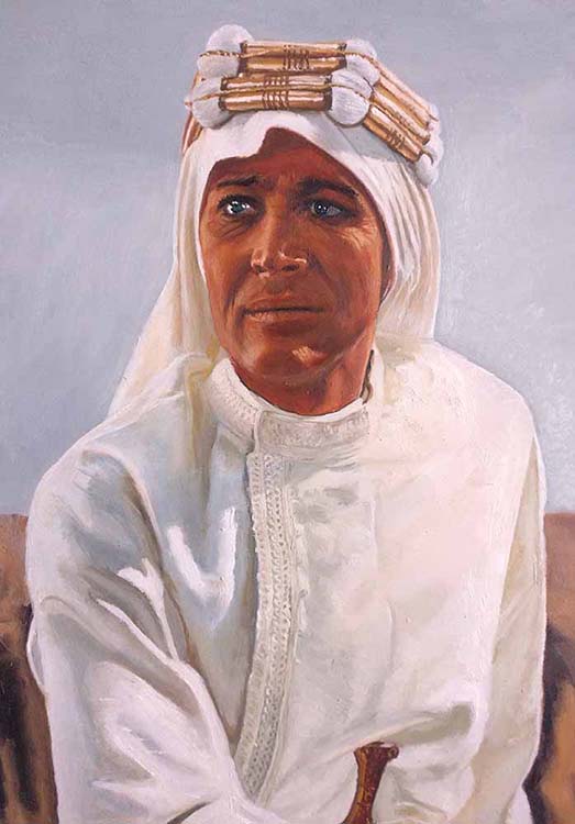 Lawrence - portrait oil on paper by Ted Elston