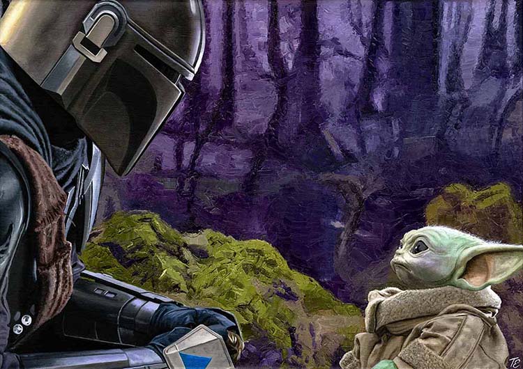 The Child - portrait oil on canvas by Ted Elston